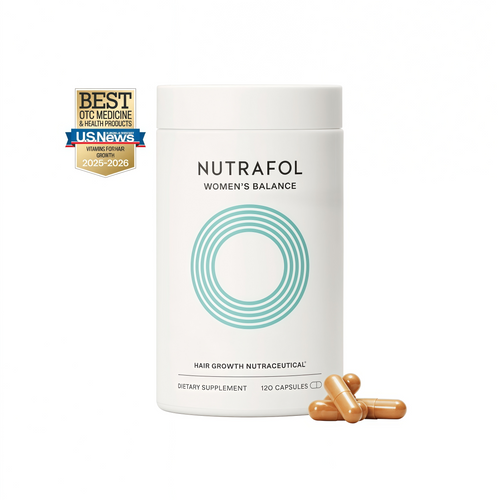 Nutrafol Women's Balance Hair Growth Supplements, Ages 45 and Up, Clinically Proven for Visibly Thicker Hair and Scalp Coverage, Dermatologist Recommended - 1 Month Supply